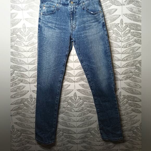 AG Ag-ed Jeans Straight Leg Blue Denim Stretch - Picture 1 of 7